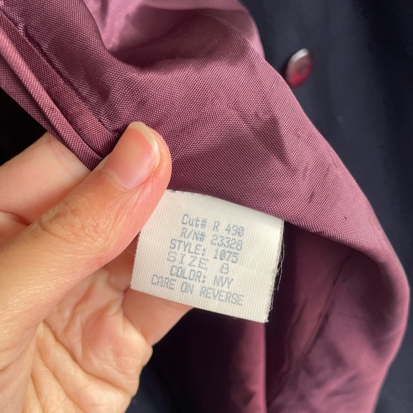 Vintage Kristen Blake Blue 100% Wool Full Length Duster Peacoat Overcoat size 8 - Picture 13 of 13